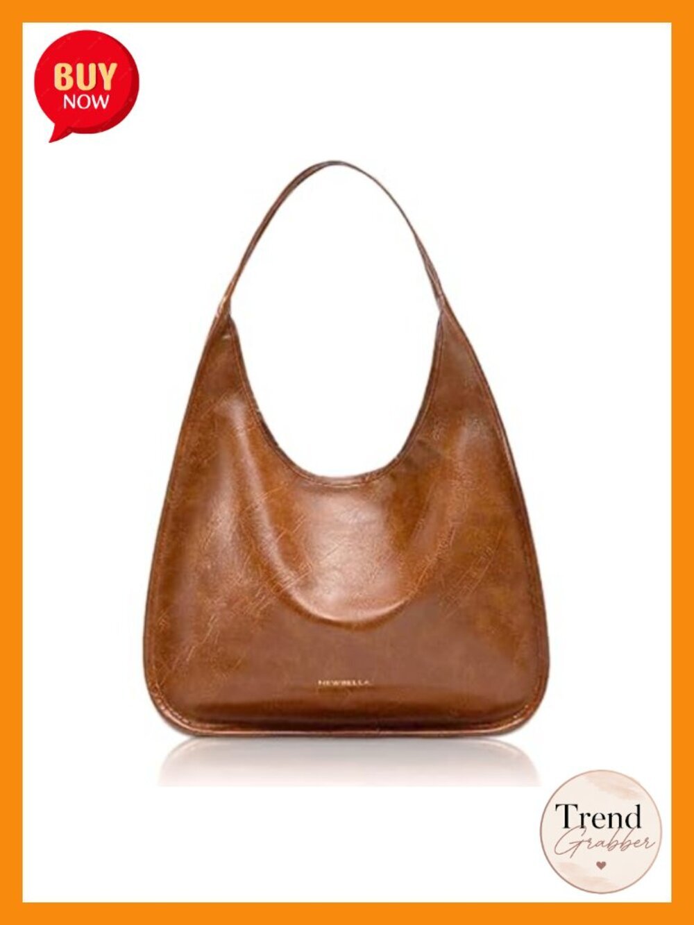 PU Leather Hobo Shoulder Bag with Detachable Pouch, Tote Handbag for Work Travel
